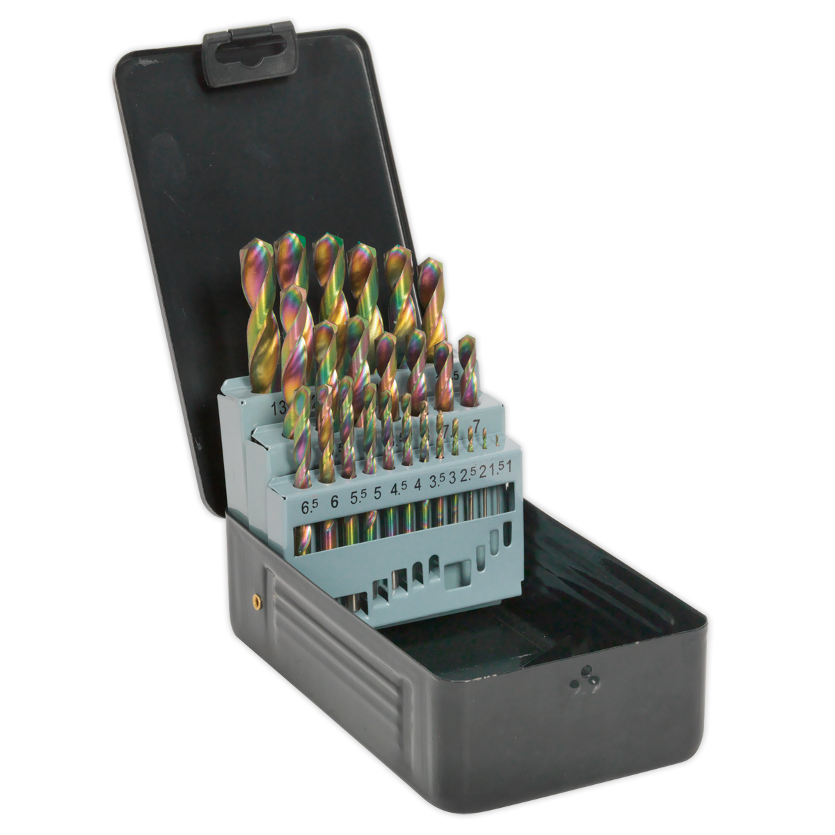 SEALEY - S0938 HSS Drill Bit Set 25pc Edge Ground - Metric DIN 338