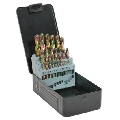 SEALEY - S0938 HSS Drill Bit Set 25pc Edge Ground - Metric DIN 338