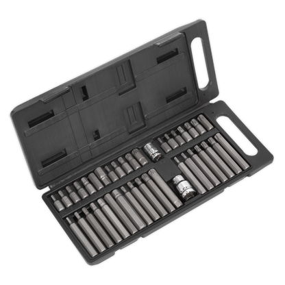 SEALEY - S0982 TRX-Star/Hex/Spline Bit Set 40pc 3/8" & 1/2"Sq Drive