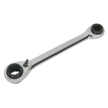 SEALEY - S0983 Ratchet Ring Spanner 4-in-1 Reversible Metric