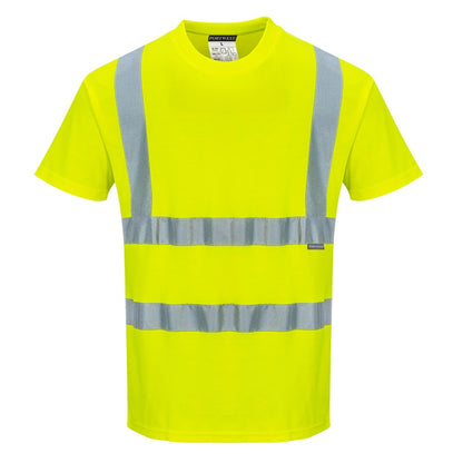 Portwest S170YERL -  sz L Cotton Comfort Short Sleeve T-Shirt - Yellow