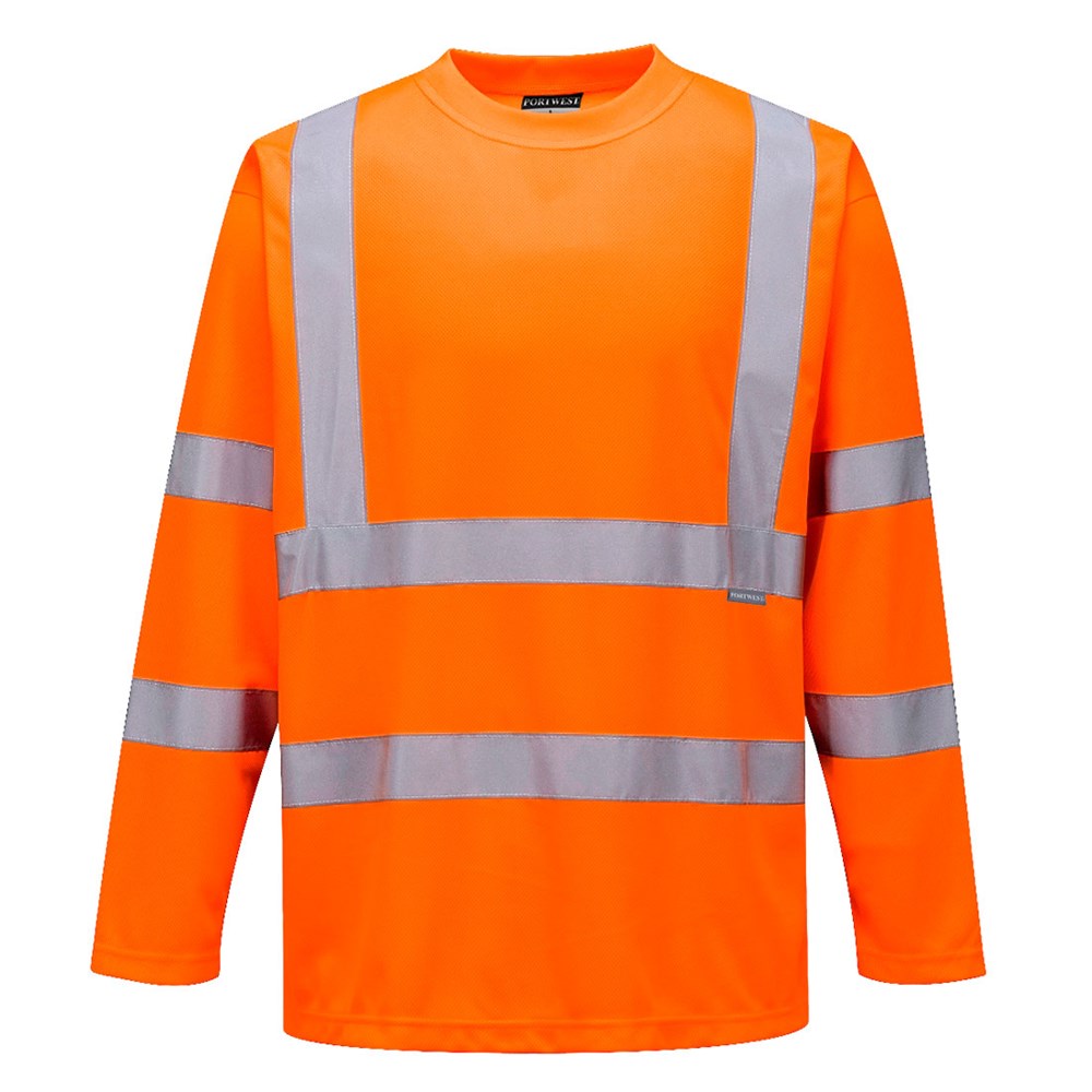 Portwest S178ORRL -  sz L Hi-Vis Long Sleeved T-Shirt - S178 Orange