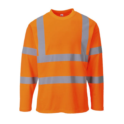 Portwest S278ORRS -  sz S Hi-Vis Long Sleeved T-Shirt - S278 Orange