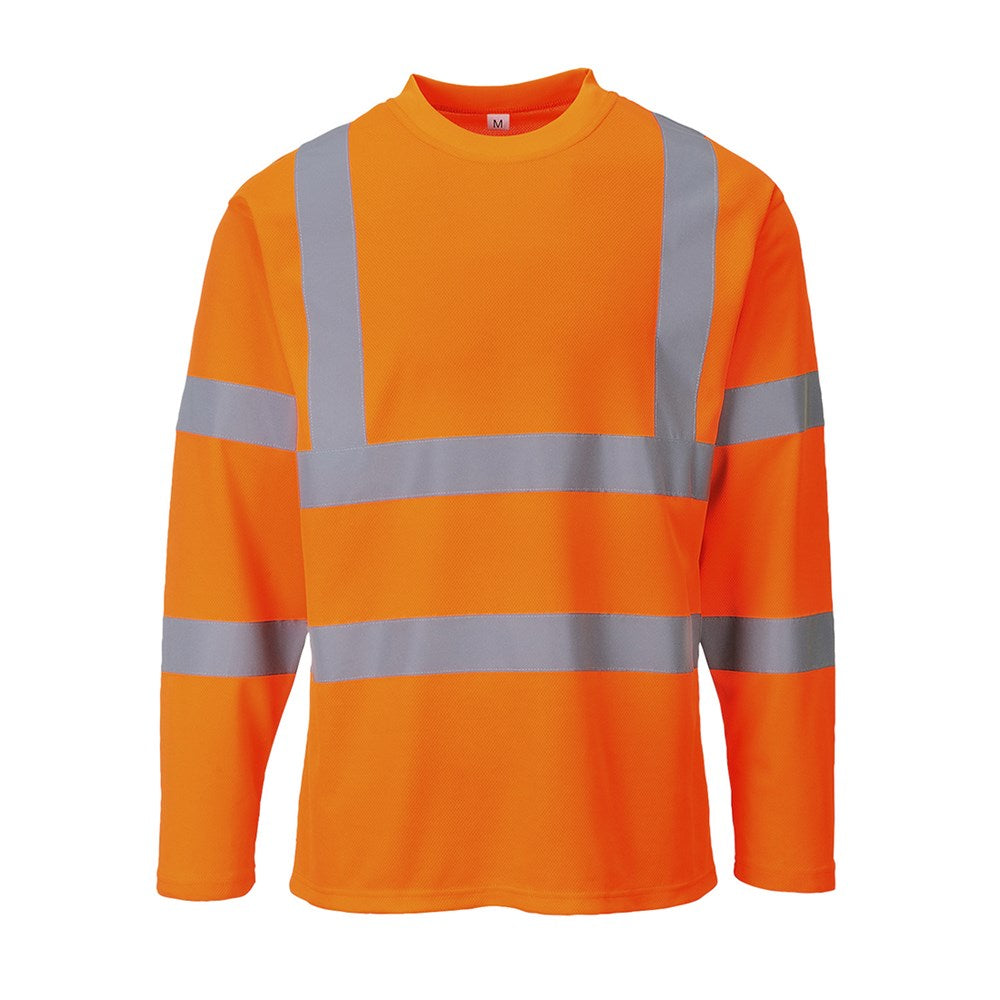 Portwest S278ORRXXL -  sz 2XL Hi-Vis Long Sleeved T-Shirt - S278 Orange