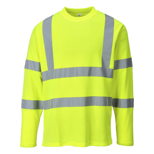 Portwest S278YERXL -  sz XL Hi-Vis Long Sleeved T-Shirt - S278 Yellow