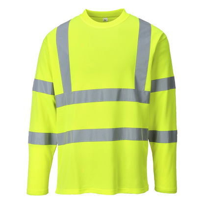 Portwest S278YERM -  sz M Hi-Vis Long Sleeved T-Shirt - S278 Yellow