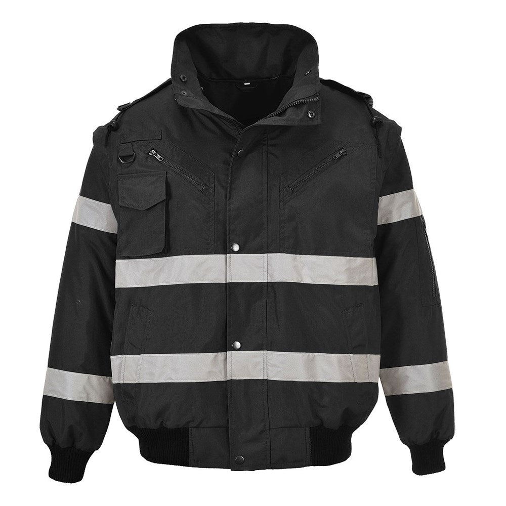 Portwest S435BKRS -  sz S Iona 3 in 1 Bomber Jacket - Black