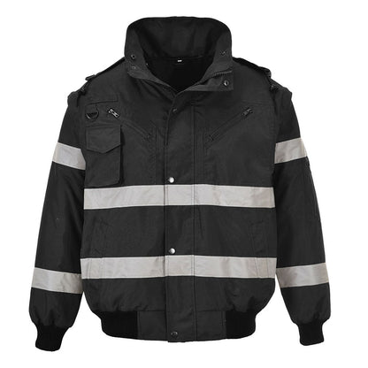 Portwest S435BKRS -  sz S Iona 3 in 1 Bomber Jacket - Black