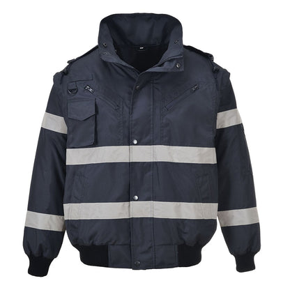 Portwest S435NARM -  sz M Iona 3 in 1 Bomber Jacket - Navy