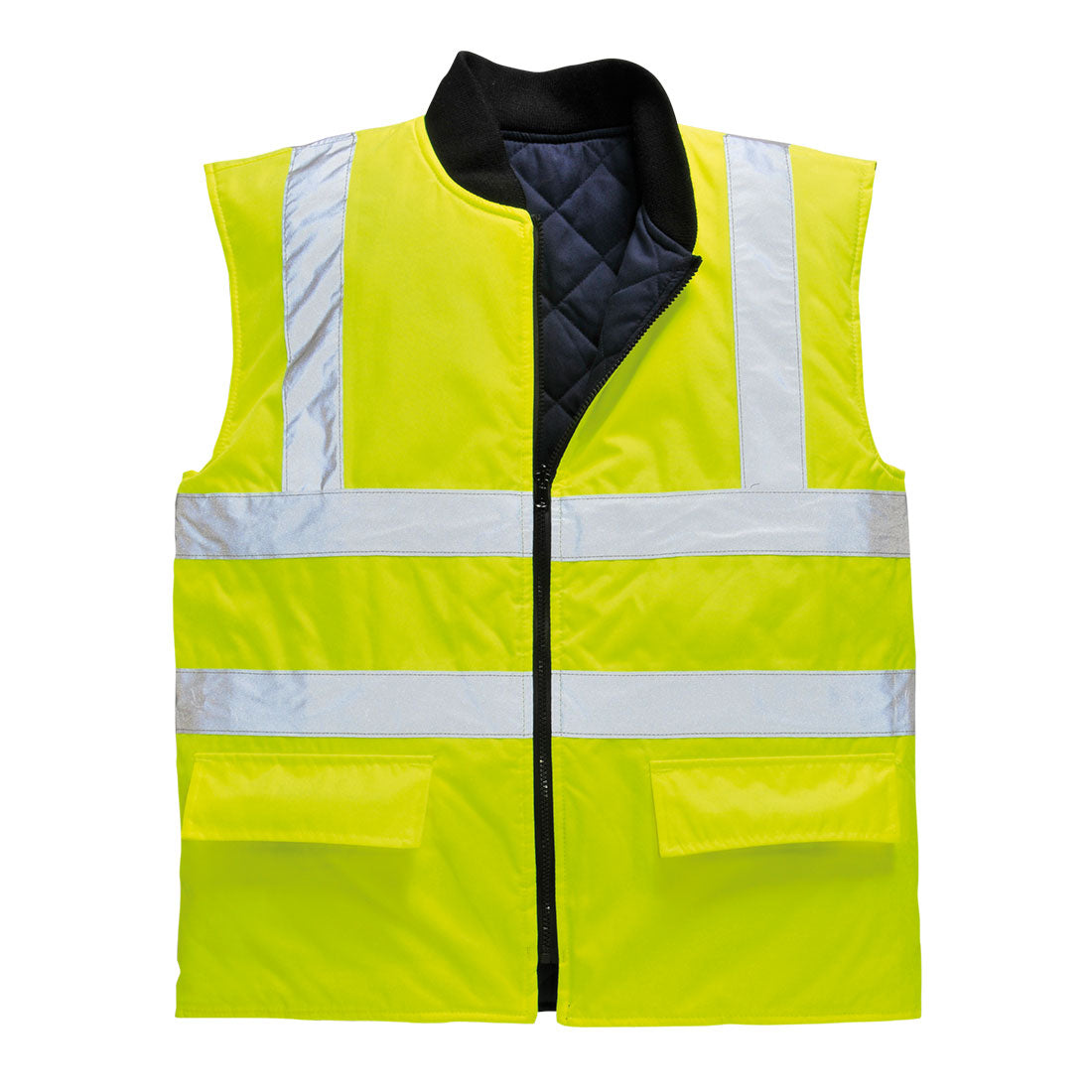 Portwest S469 Yellow Sz L Hi-Vis Reversible Body warmer Hi-Viz Visibility
