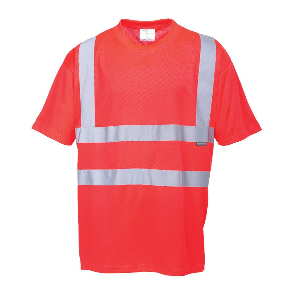 Portwest S478RERXXL -  sz 2XL Hi-Vis T-Shirt - Red