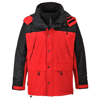 Portwest S532RERL -  sz L Orkney 3 in 1 Breathable Jacket - Red