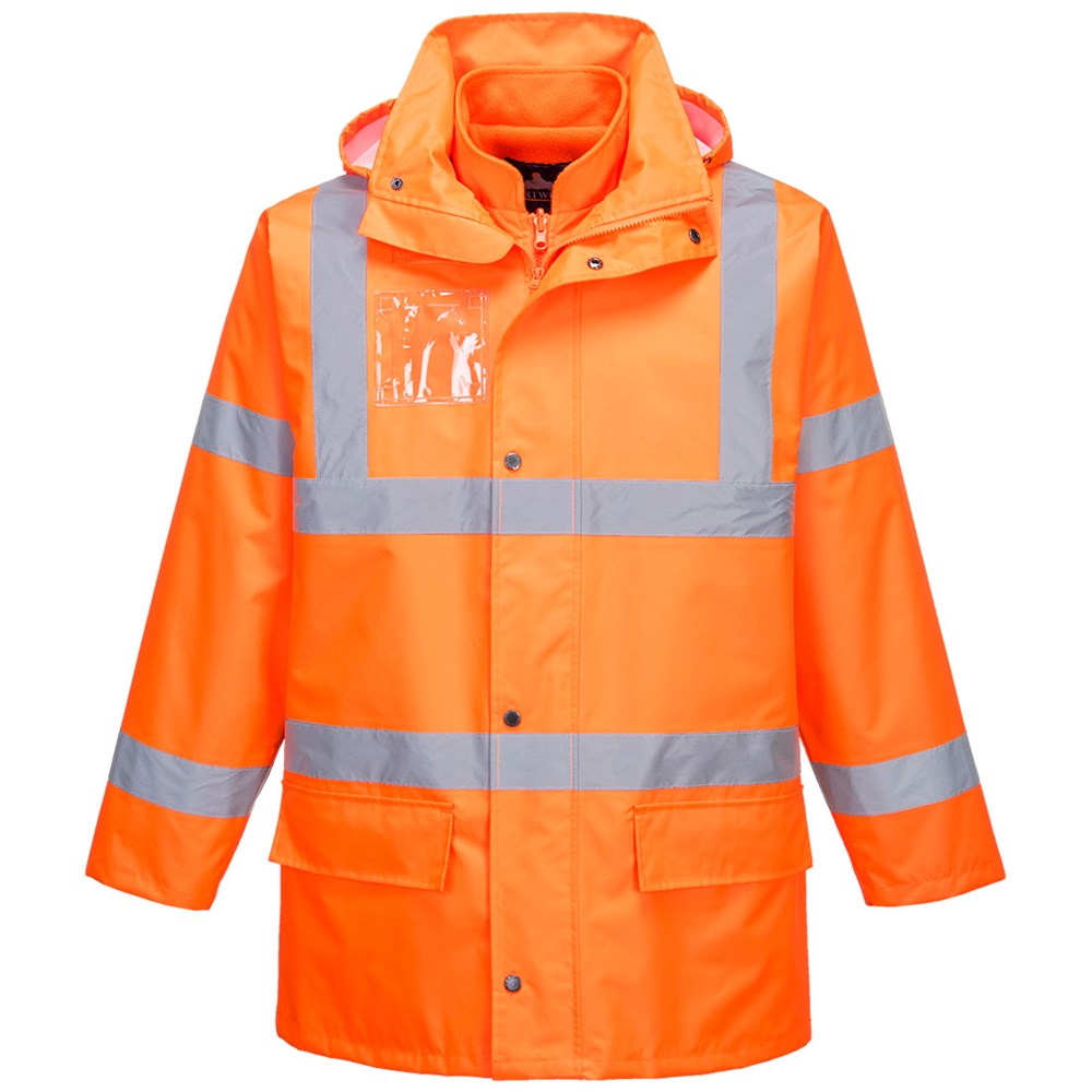 Portwest S765ORRXXXL -  sz 3XL Hi-Vis Essential 5-in-1 Jacket - Orange