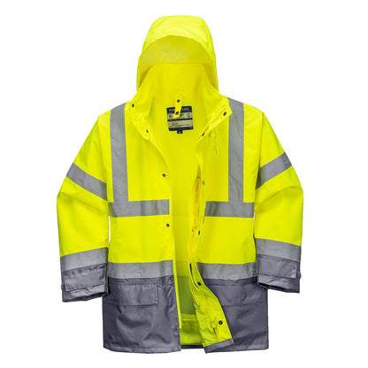 Portwest S768YGYXXXL -  sz 3XL Hi-Vis Executive 5-in-1 Jacket - Yellow/Grey
