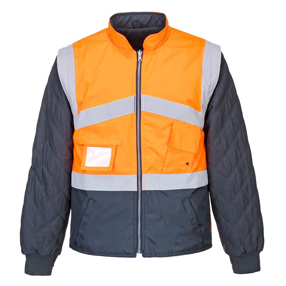 Portwest S769ONRXXL -  sz 2XL Hi-Vis 2-Tone Jacket - Reversible - Orange/Navy
