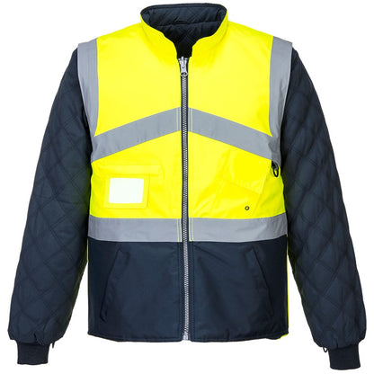 Portwest S769YNRS -  sz S Hi-Vis 2-Tone Jacket - Reversible - Yellow/Navy