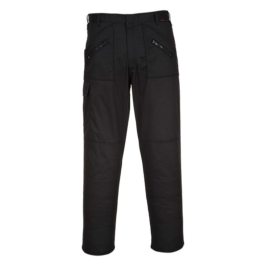 Portwest S887- Black Sz 48 Tall Action Work Trousers Safety