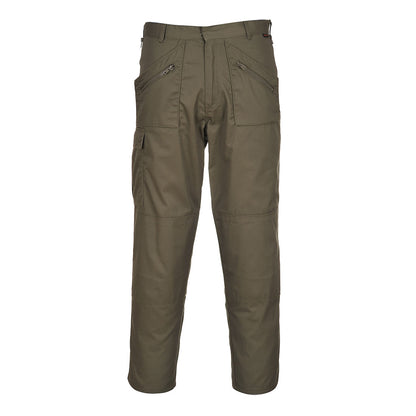 Portwest S887- Olive Green Sz 28 Regular Action Work Trousers Safety