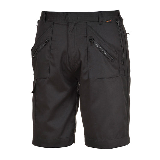 Portwest S889 - Black Sz XXL Action Work Shorts Safety Combat