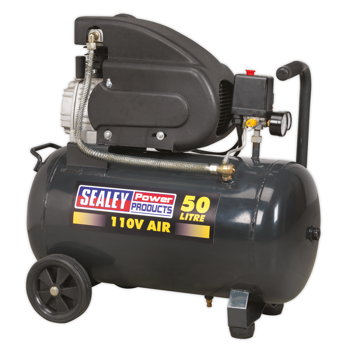 SEALEY - SAC5020E110V Air Compressor 50L Direct Drive 2hp 110V