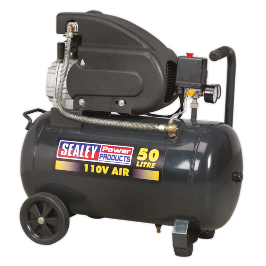 SEALEY - SAC5020E110V Air Compressor 50L Direct Drive 2hp 110V