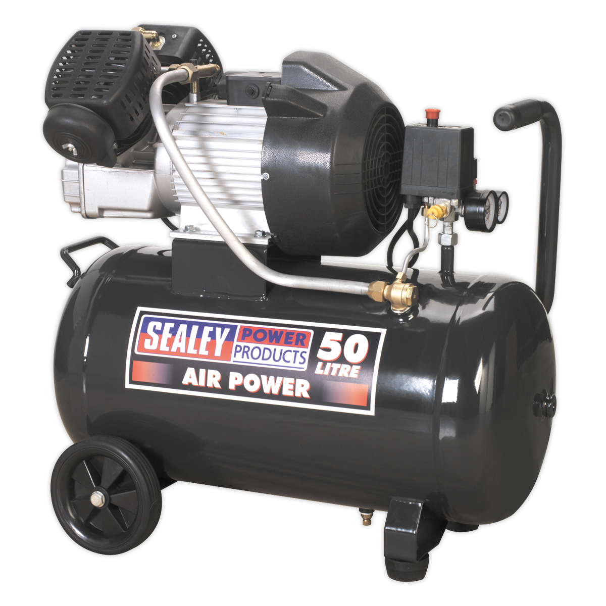 SEALEY - SAC5030VE Air Compressor 50L V-Twin Direct Drive 3hp