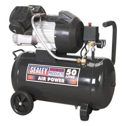 SEALEY - SAC5030VE Air Compressor 50L V-Twin Direct Drive 3hp