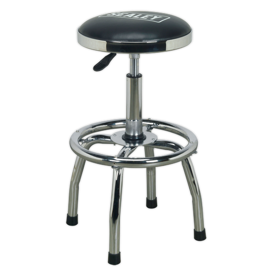 SEALEY - SCR17 Workshop Stool Heavy-Duty Pneumatic with Adjustable Height Swivel Seat