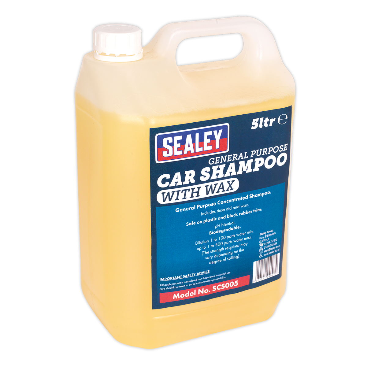 SEALEY - SCS005 Car Shampoo with Wax 5L