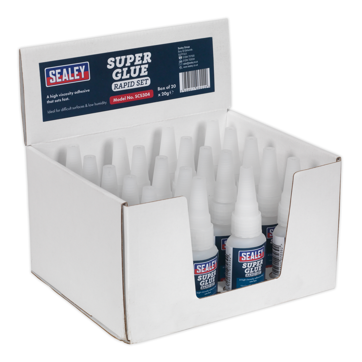 SEALEY - SCS304 Super Glue Rapid Set 20g Pack of 20