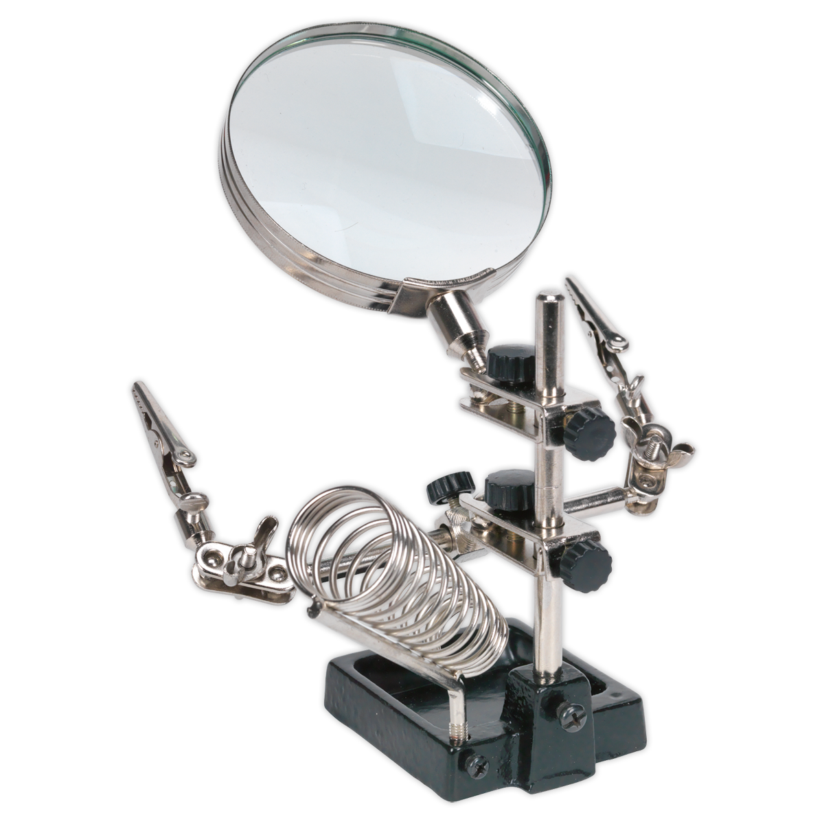 SEALEY - SD150H Mini Robot Soldering Stand with Magnifier & Iron Holder