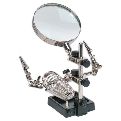 SEALEY - SD150H Mini Robot Soldering Stand with Magnifier & Iron Holder