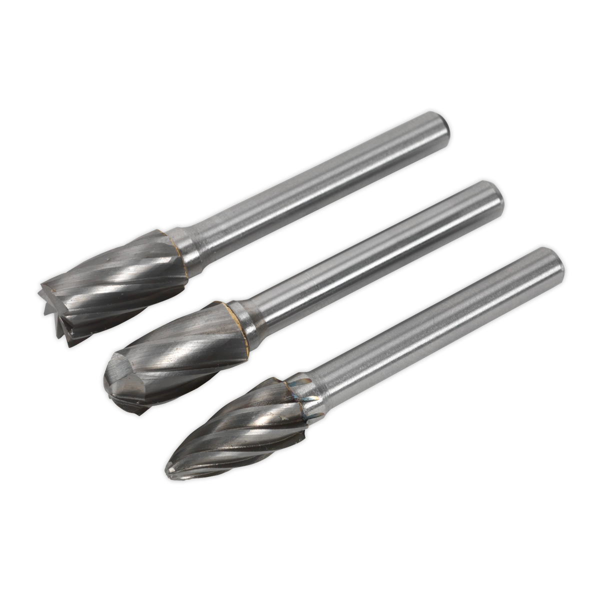 SEALEY - SDBCK3 Tungsten Carbide Rotary Burr Set 3pc Ripper/Coarse