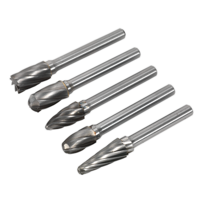 SEALEY - SDBCK5 Tungsten Carbide Rotary Burr Set 5pc Ripper/Coarse
