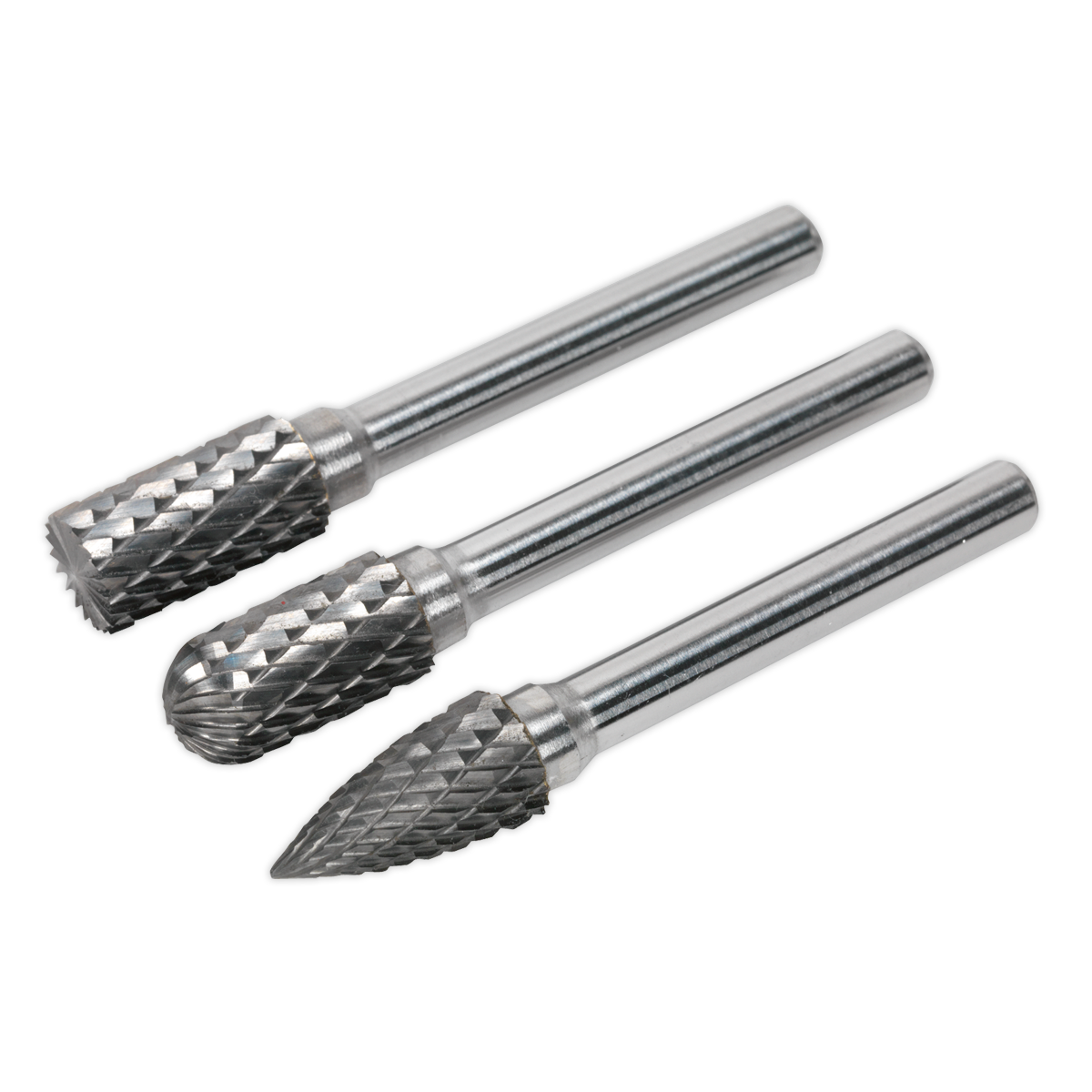 SEALEY - SDBK3 Tungsten Carbide Rotary Burr Set 3pc