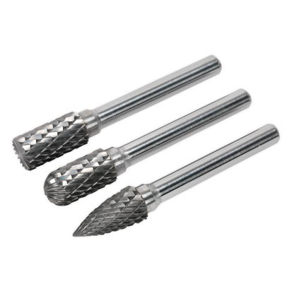 SEALEY - SDBK3 Tungsten Carbide Rotary Burr Set 3pc