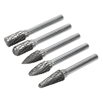 SEALEY - SDBK5 Tungsten Carbide Rotary Burr Set 5pc