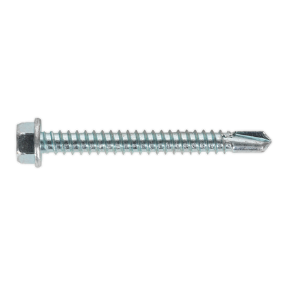 SEALEY - SDHX5550 Self Drilling Screw 5.5 x 50mm Hex Head Zinc Pack of 100