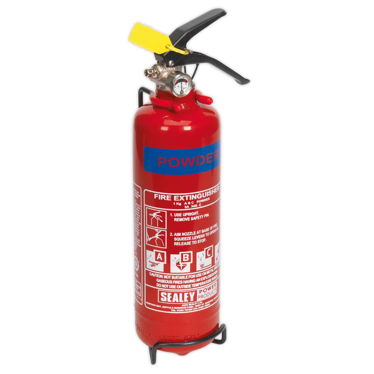 SEALEY - SDPE01 Fire Extinguisher 1kg Dry Powder