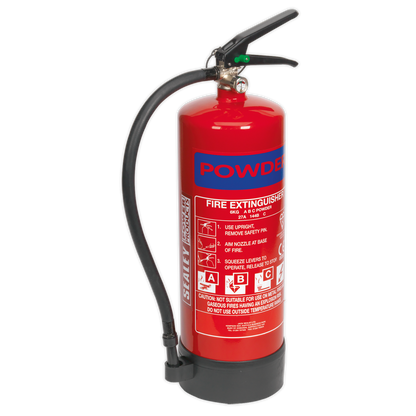 SEALEY - SDPE06 Fire Extinguisher 6kg Dry Powder