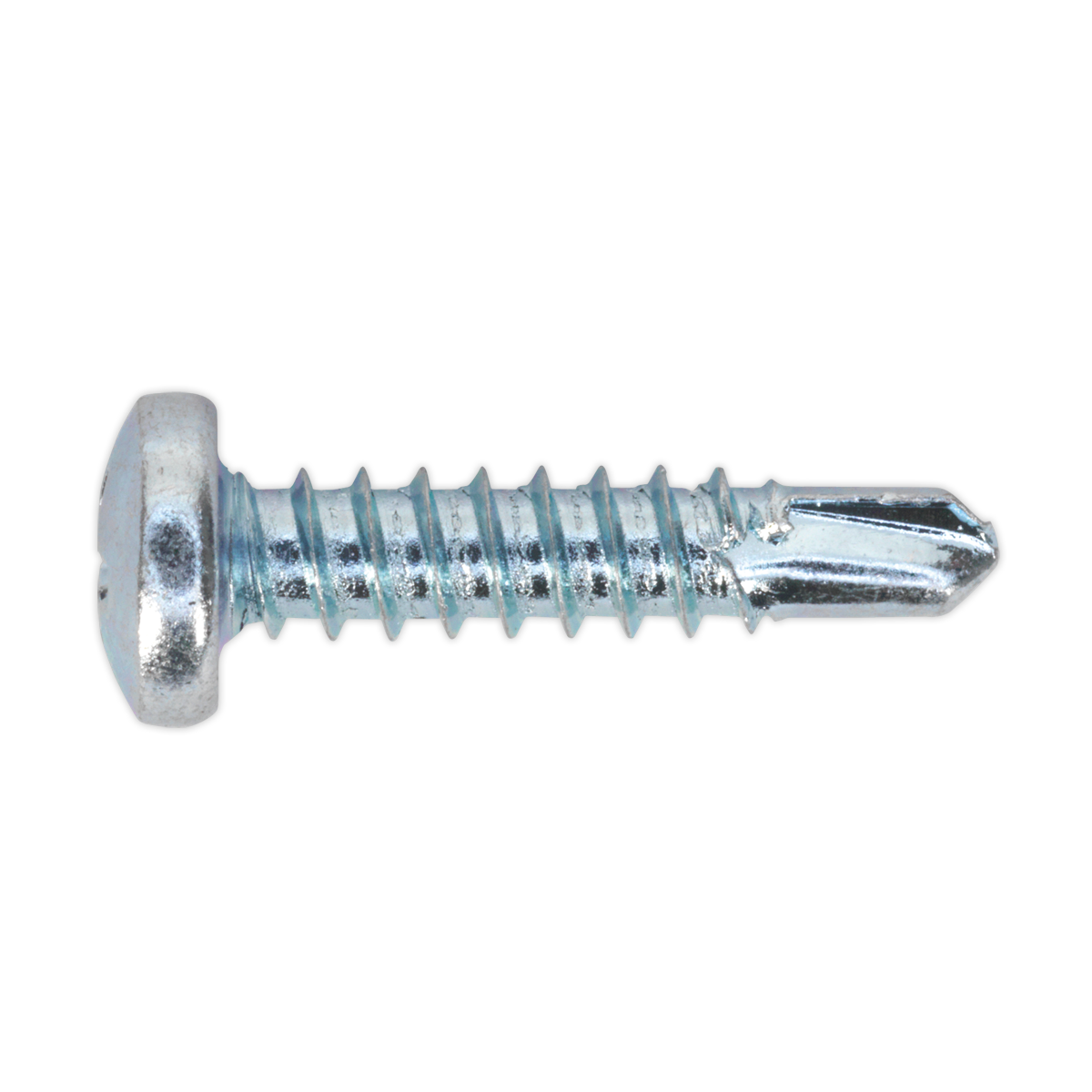 SEALEY - SDPH4219 Self Drilling Screw 4.2 x 19mm Pan Head Phillips Zinc Pack of 100