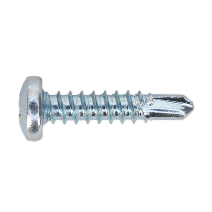 SEALEY - SDPH4219 Self Drilling Screw 4.2 x 19mm Pan Head Phillips Zinc Pack of 100