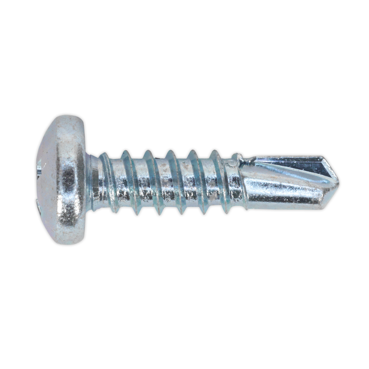 SEALEY - SDPH4819 Self Drilling Screw 4.8 x 19mm Pan Head Phillips Zinc Pack of 100