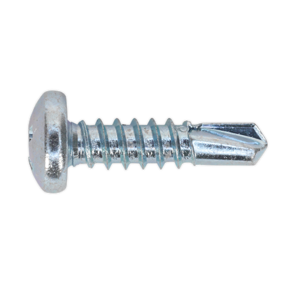 SEALEY - SDPH4819 Self Drilling Screw 4.8 x 19mm Pan Head Phillips Zinc Pack of 100