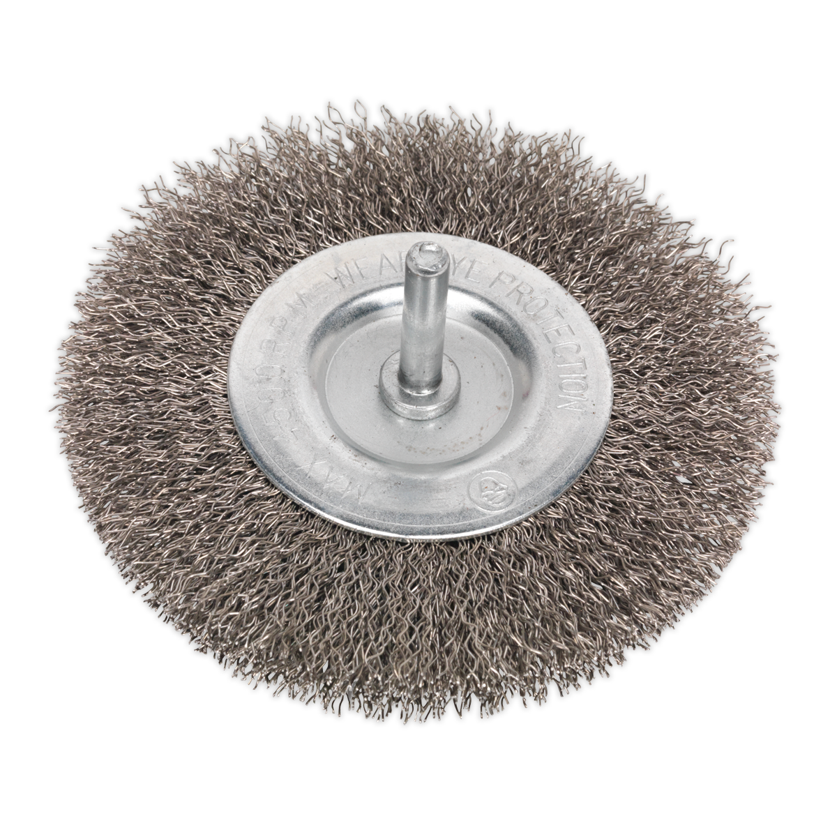 SEALEY - SFBS100 Flat Wire Brush Stainless Steel 100mm with 6mm Shaft