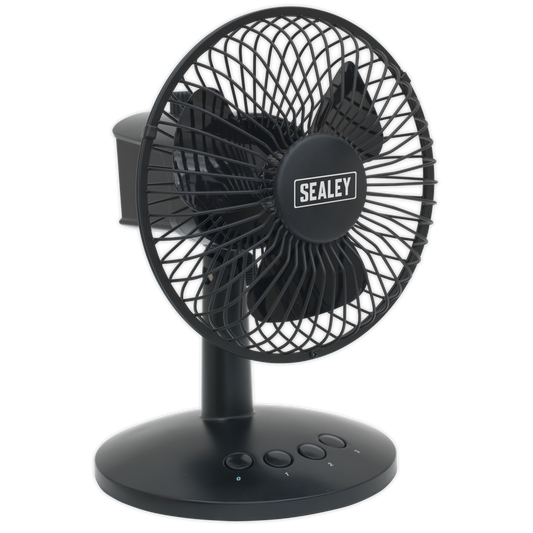 SEALEY - SFF6USB Oscillating USB Desk Fan 3-Speed 6"