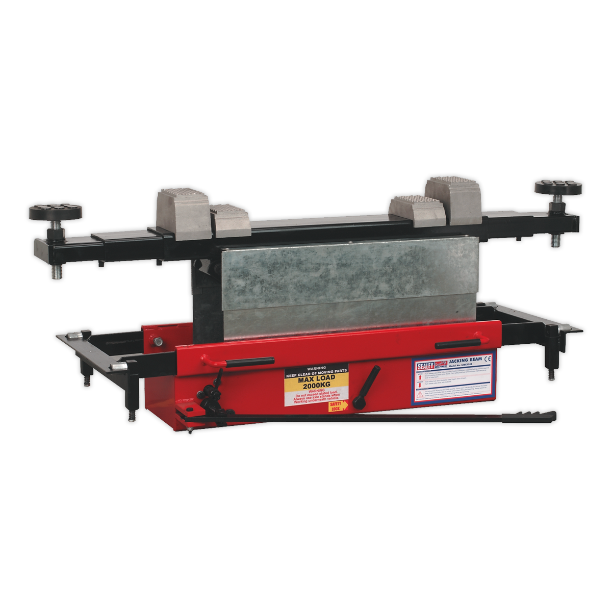 SEALEY - SJBEX200 Jacking Beam 2tonne with Arm Extenders & Flat Roller Supports