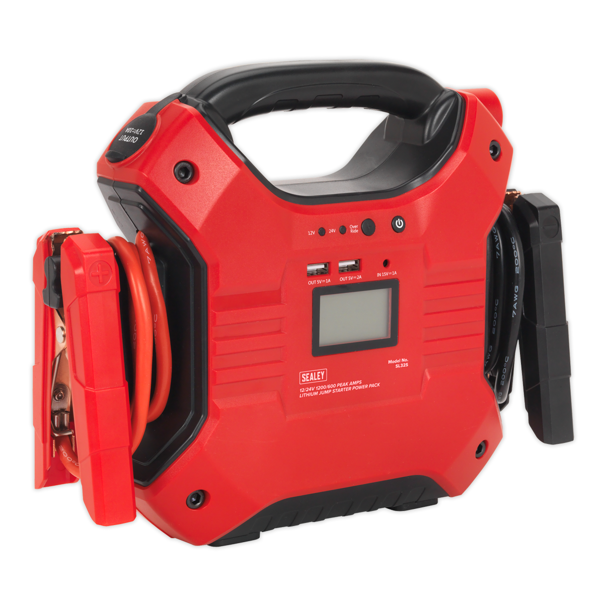 SEALEY - SL32S Jump Starter Power Pack Lithium-ion Phosphate (LiFePo4) 12/24V 1200/450 Peak Amps