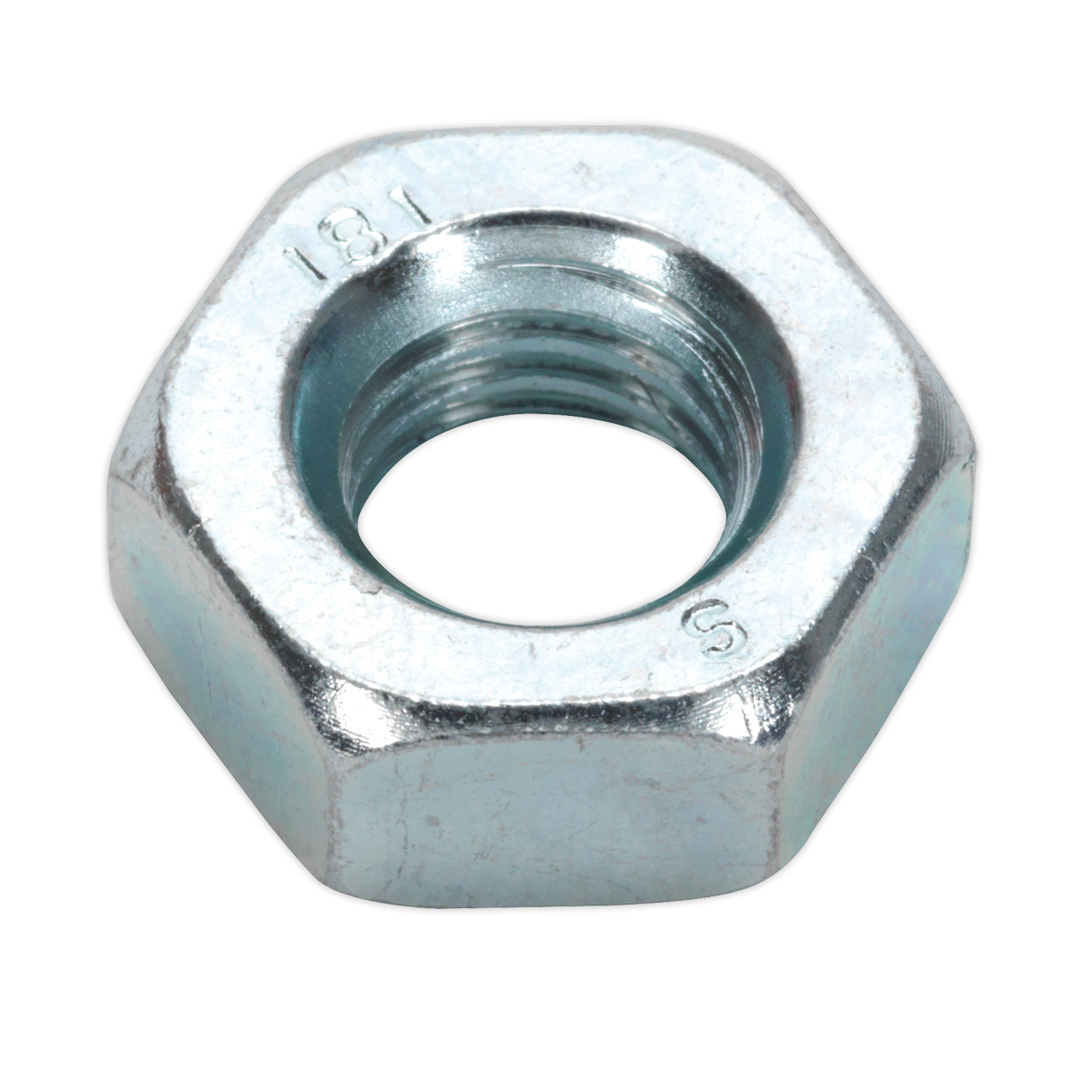 SEALEY - SN10 Steel Nut DIN 934 - M10 Zinc Pack of 100