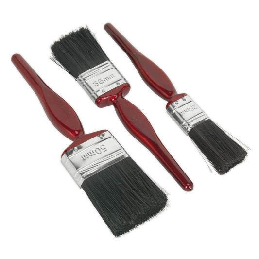 SEALEY - SPBS3 Pure Bristle Paint Brush Set 3pc